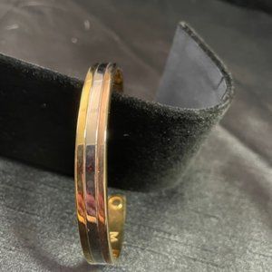 Gold/Silver bangle bracelet, 24Kplated